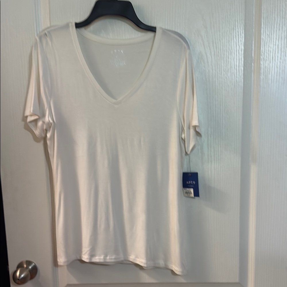 Apt. 9 Cream Short Sleeve Tee